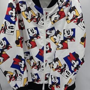 Disney Apparel Jacket Zip Up M Long Sleeve Mickey Minnie 62-2‎